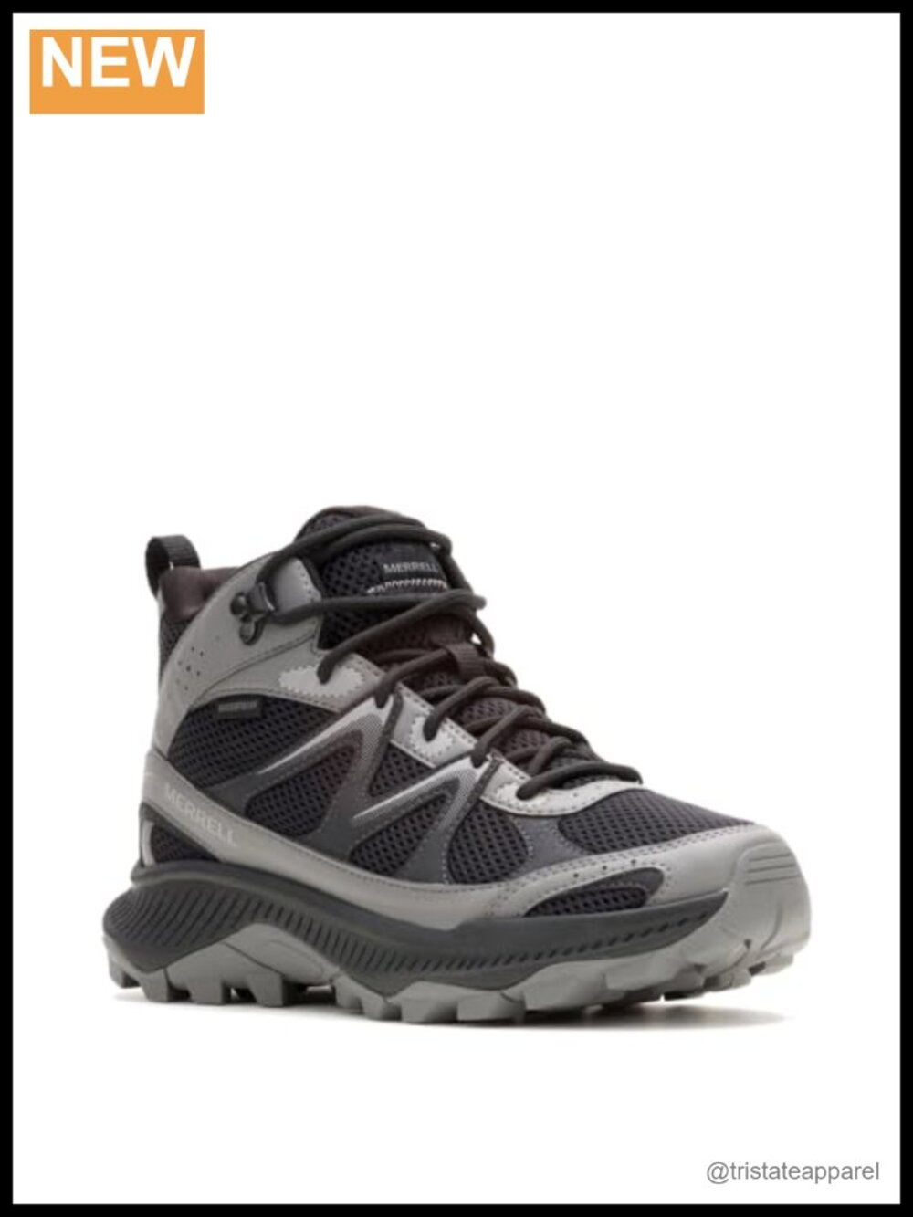 Waterproof Leather Mesh Mid Hiking Boot Ankle Outdoor Trekking Shoe